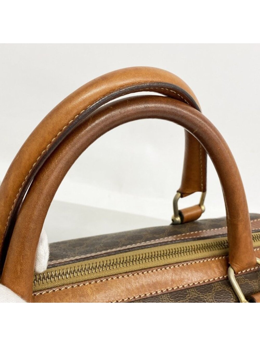 Celine Handbag Macadam Brown Gold - Picture 7 of 10